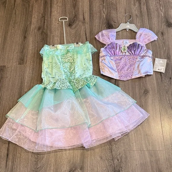 ❤️Disney Parks Disneyland Little Mermaid Princess Ariel Costume Lavender Aqua - Picture 6 of 7